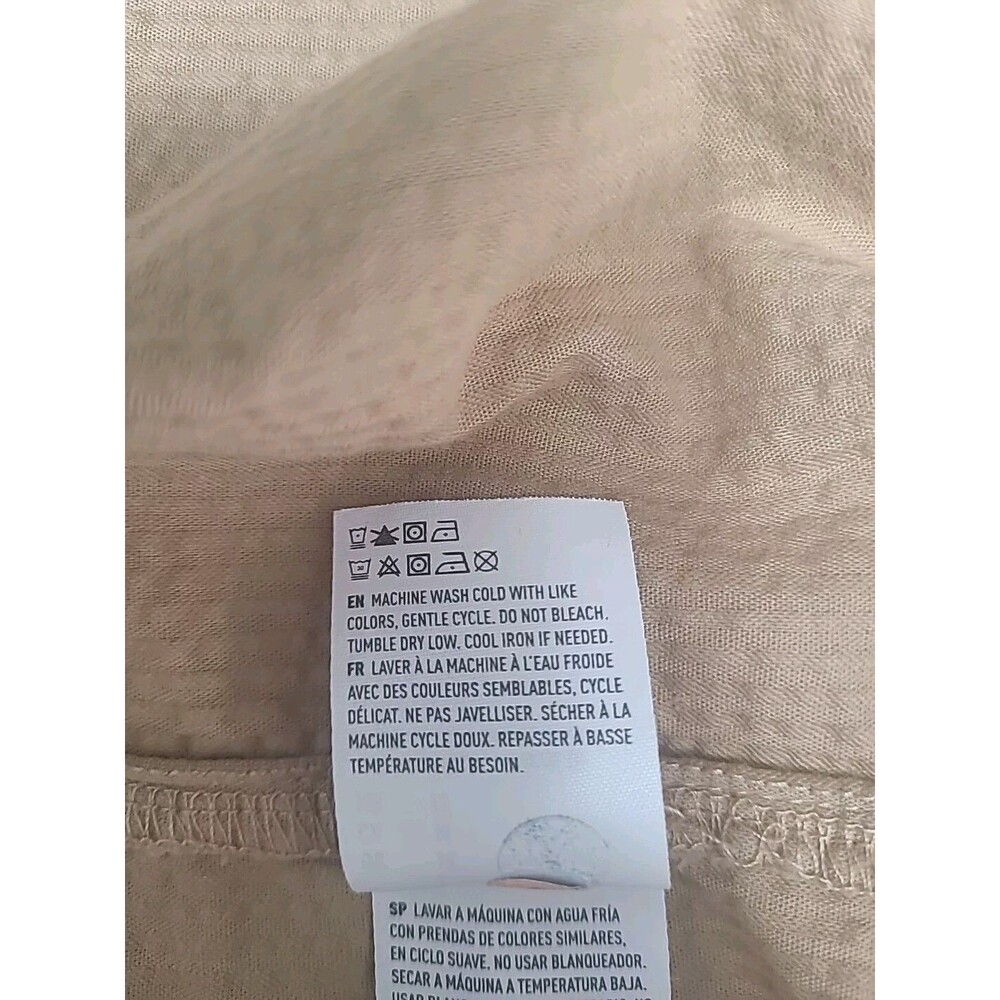 American Eagle Womens Ribbed Crop Top Size Medium Tan Beige Light Brown - Picture 8 of 9